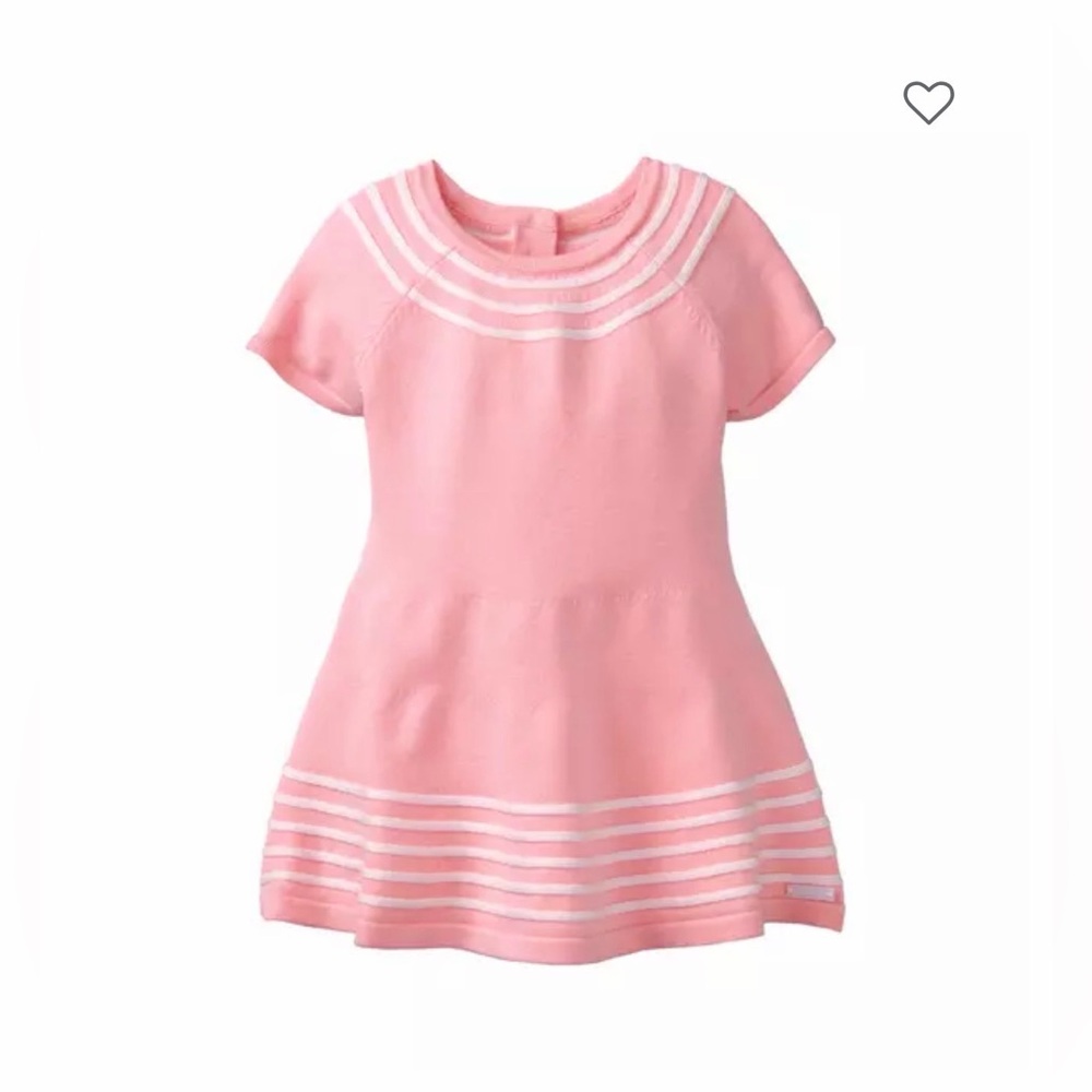 Janie and Jack Baby Carnation Pink Striped Sweater Dress